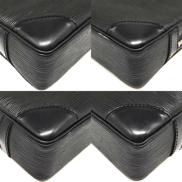Louis Vuitton Porto Document Voyage Bag Epi Black Leather M59162 LOUIS VUITTON - Picture 3 of 5